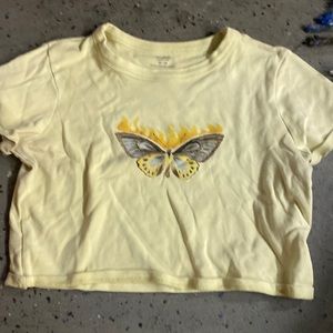 cotton on yellow chop tee size medium